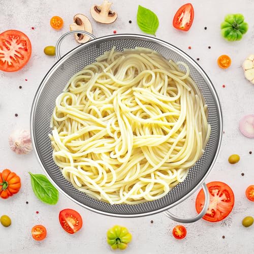 Gulex colander resting on a kitchen counter