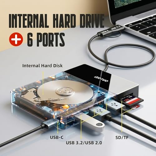 YOTUO External HDD with SD & TF card reader