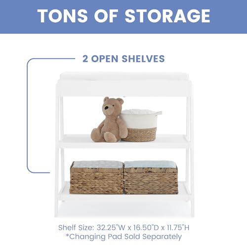 Scout changing table top surface area