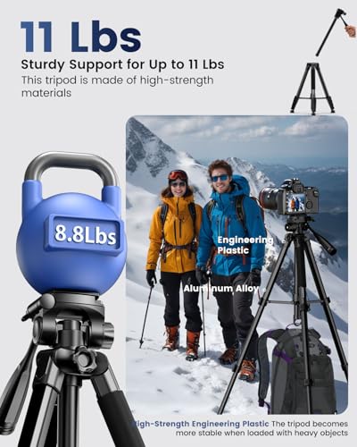 Aluminum tripod folded for travel