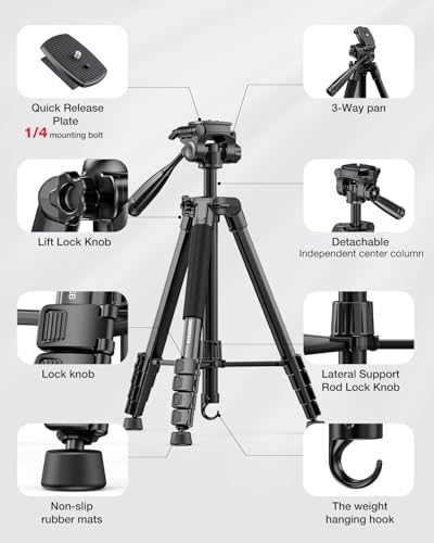 Tripod with camera attached in studio