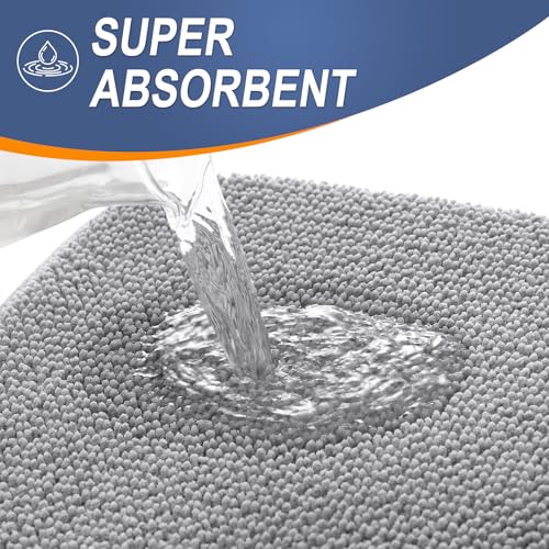 Back side view of OLANLY non-slip PVC bathroom mat