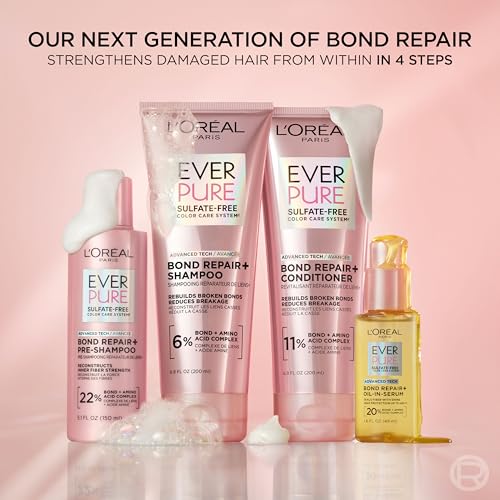 L'Oreal Paris EverPure Bond Repair+ Conditioner pump or cap closeup