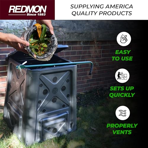Redmon bin with lift-off lid