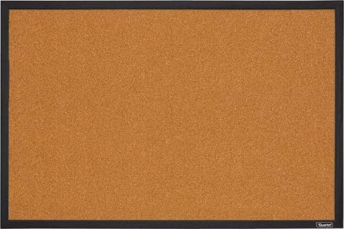 Quartet 2' x 3' black framed bulletin board