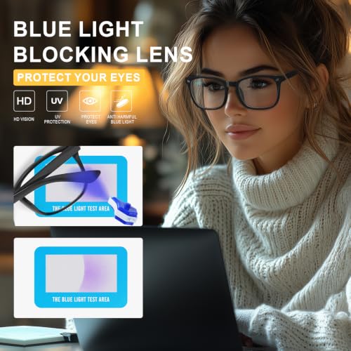 Black Hunsquer blue light glasses frame