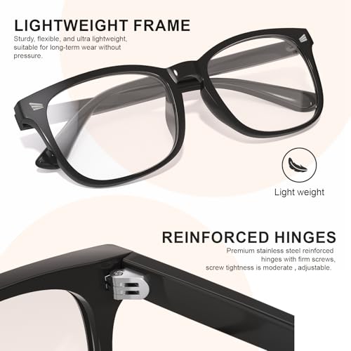 Transparent Hunsquer blue light glasses