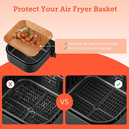 Close up of nonstick air fryer parchment sheet