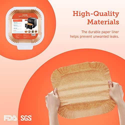 Full stack of 100 count Cosori air fryer paper