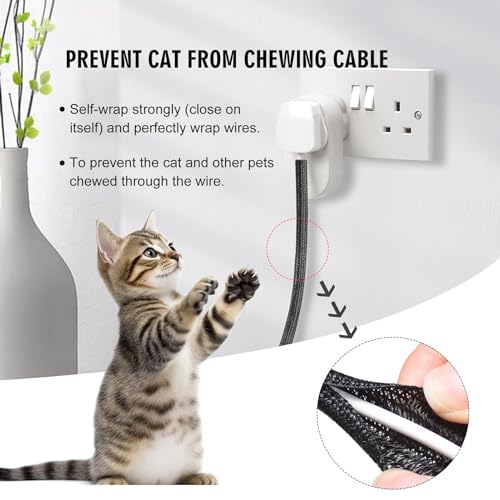 Moxita cable sleeve protecting cords from pet chewing