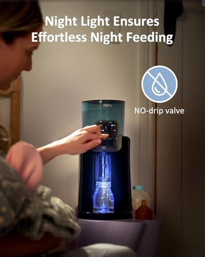HEYVALUE bottle warmer featuring soft night light illumination