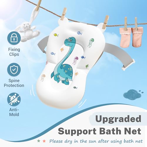 Side view of the AVIDOR portable dinosaur bathtub