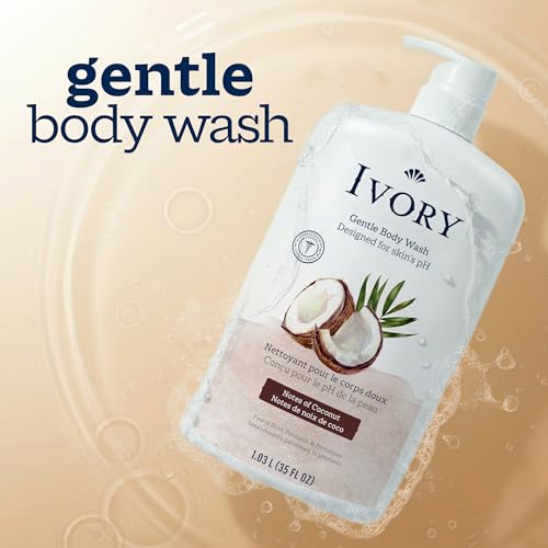 Side profile of IVORY body wash packaging
