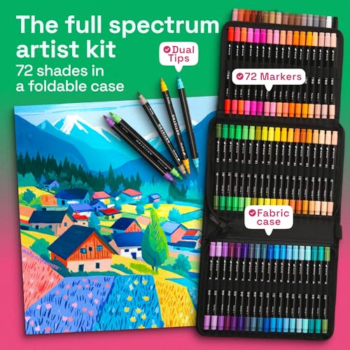 ARTISTRO Acrylic Paint Markers dual tips close up