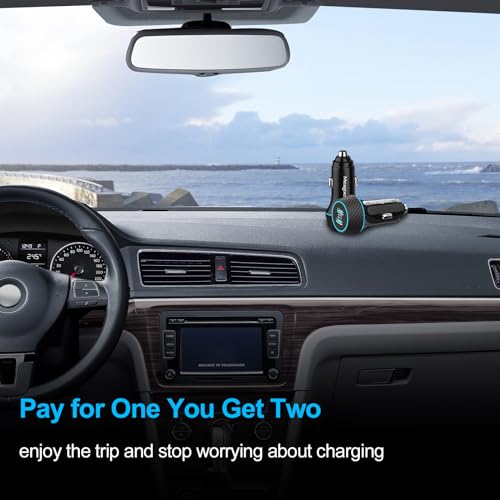 Black Meagoes car charger in vehicle socket