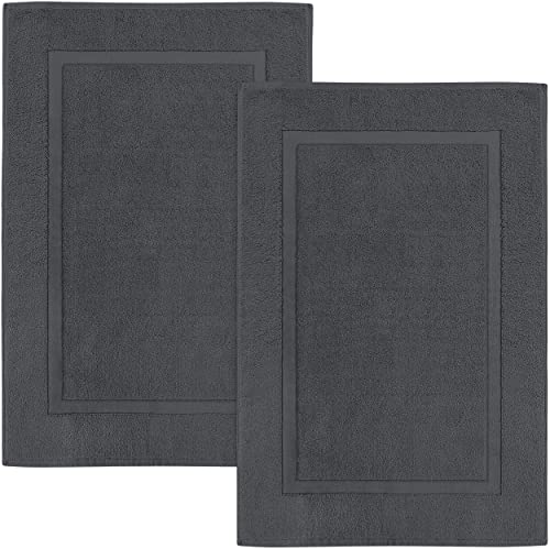 Utopia Towels grey bath mat folded