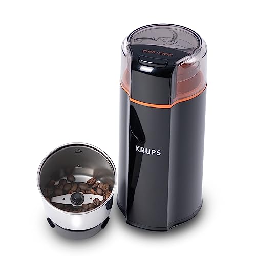 KRUPS GX332850 black coffee grinder front view
