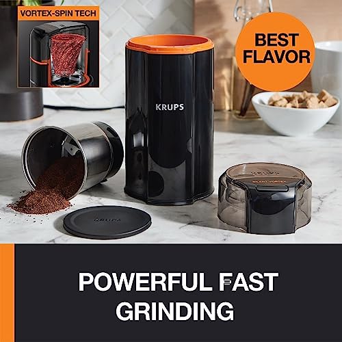 KRUPS grinder with stainless steel interior