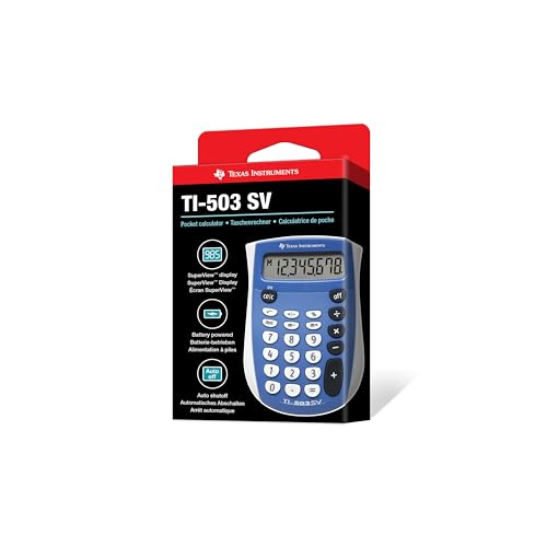 TI-503 SV calculator size reference