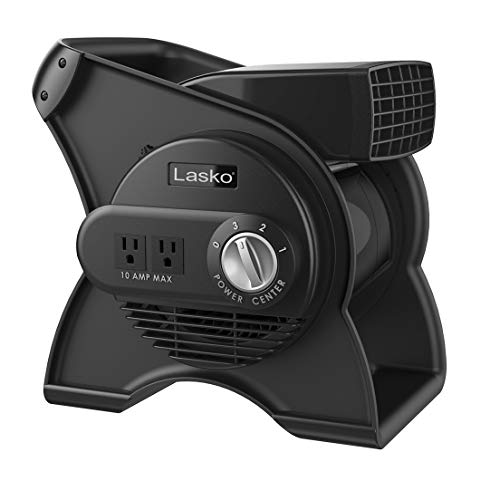 Lasko 12 inch black utility fan front view