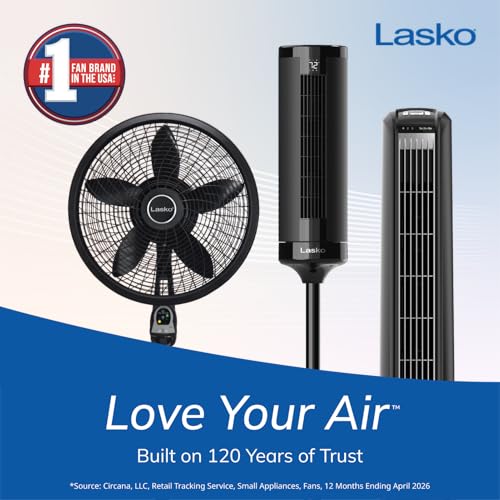 Lasko U12104 pivoting head utility fan side angle