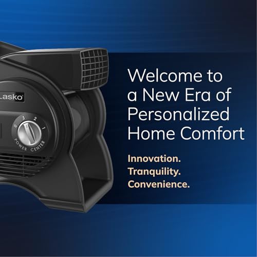 Lasko garage fan positioned for floor drying