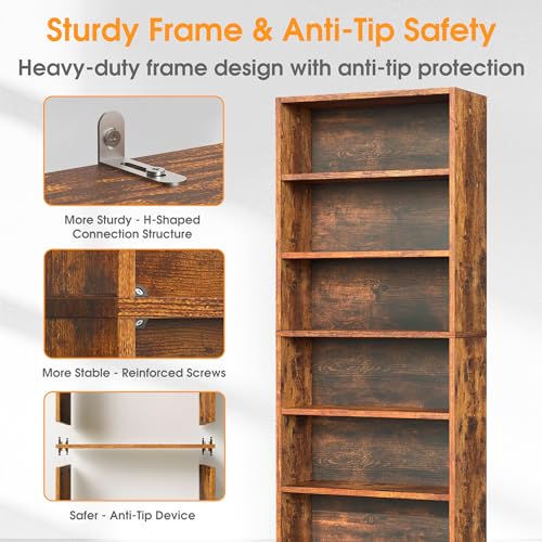 Interior view of Sweetcrispy 6-shelf organization