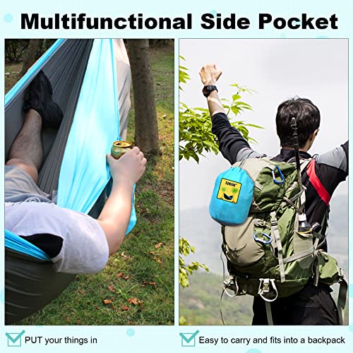 Two people relaxing in SZHLUX camping hammock