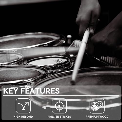 Maple wood texture of 5A drum sticks