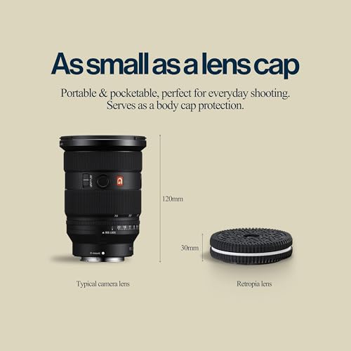 Close-up of the Retropia compact lens exterior