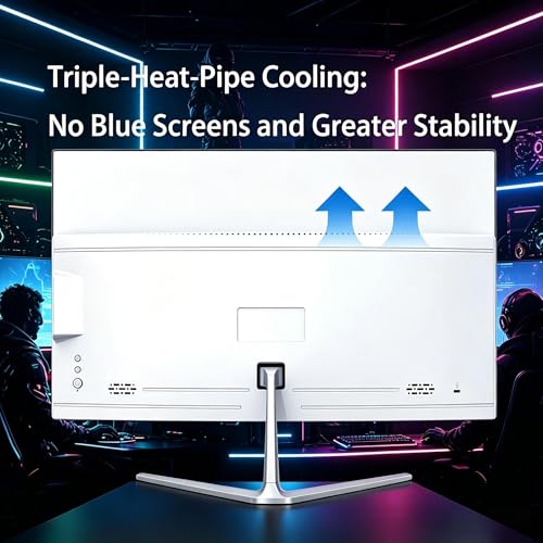 SZTPS 23.8-inch white desktop computer angle shot