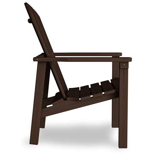Angled view of coffee stackable chair set