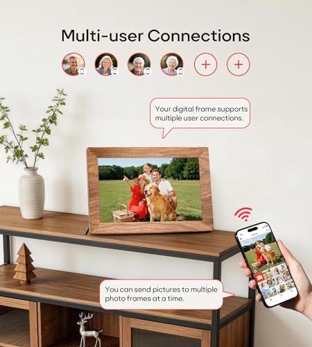 Close up of high resolution photo display on frame