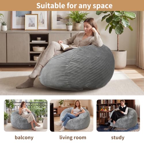 E-Yoochi bean bag showing memory foam texture