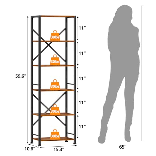 Side profile of the narrow Furologee bookcase