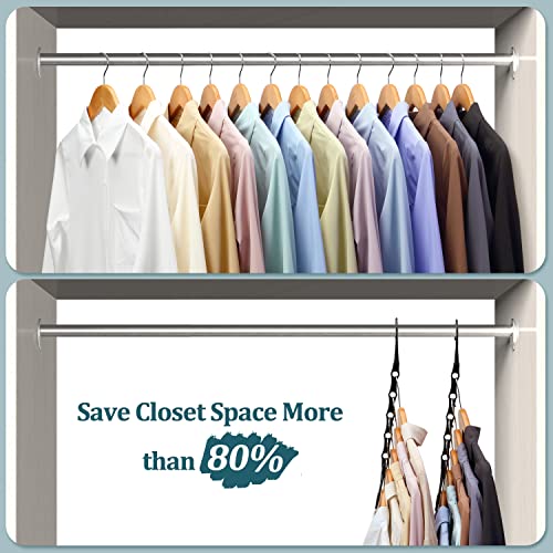 Vertical view of AMKUFO space saving hangers