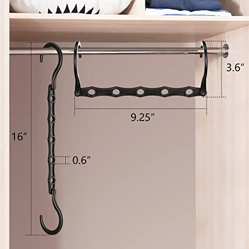 Clothes organized on AMKUFO cascading hangers