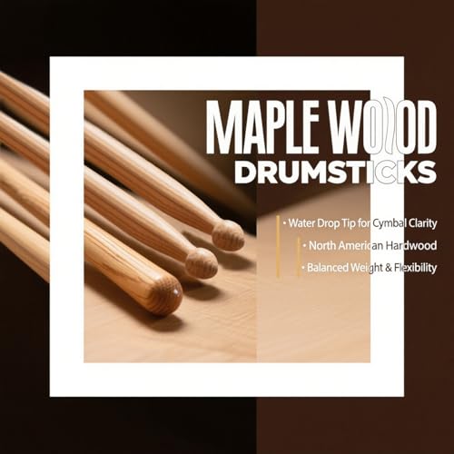 Two pair of WOGOD 5A maple drumsticks