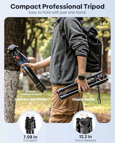CAMBOFOTO video tripod extended to 68 inches