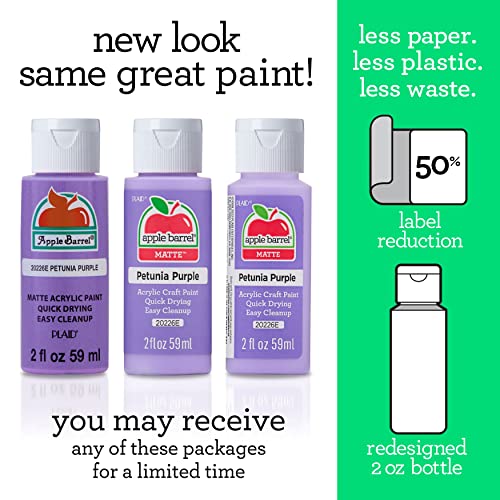 Close up of 2 oz Apple Barrel paint label