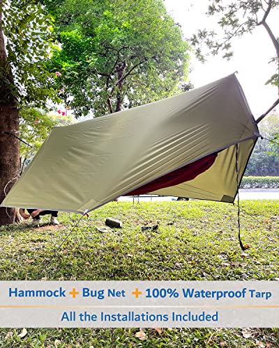 Sunyear hammock rain fly tarp setup