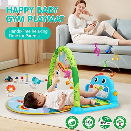 Close up of musical piano on UMIKU baby mat