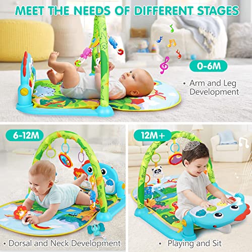 Folded UMIKU dinosaur play mat for travel