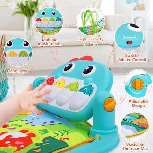 UMIKU green dinosaur theme activity gym layout