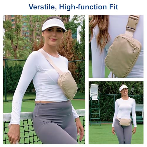 Model wearing Pander black fanny pack