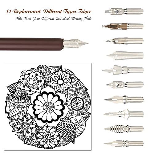 Detailed view of the hhhouu quill pen handle