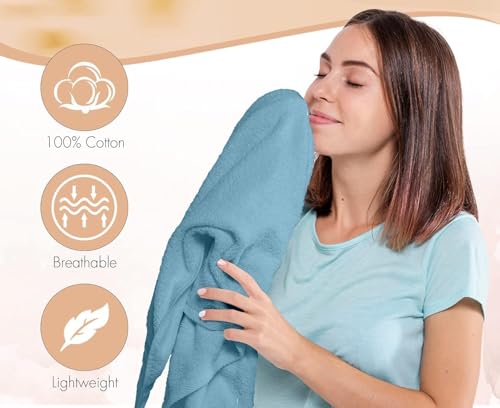 Folded multicolor cotton bath towels