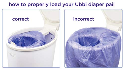 Close up of Ubbi 13-gallon diaper pail liners