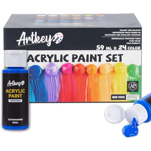 Artkey 24-color acrylic paint set packaging