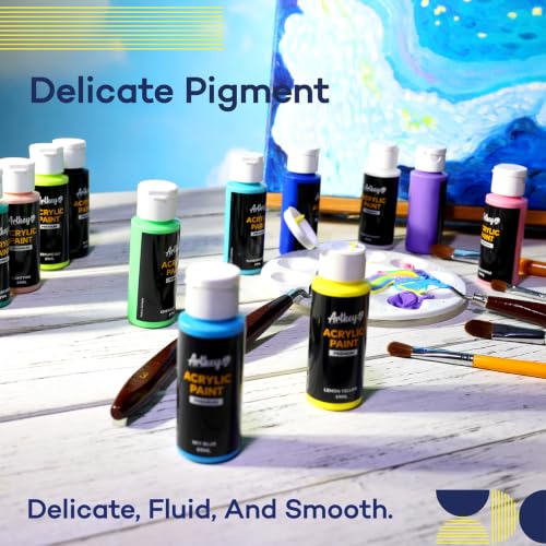 Artkey acrylic paint set with craft accessories